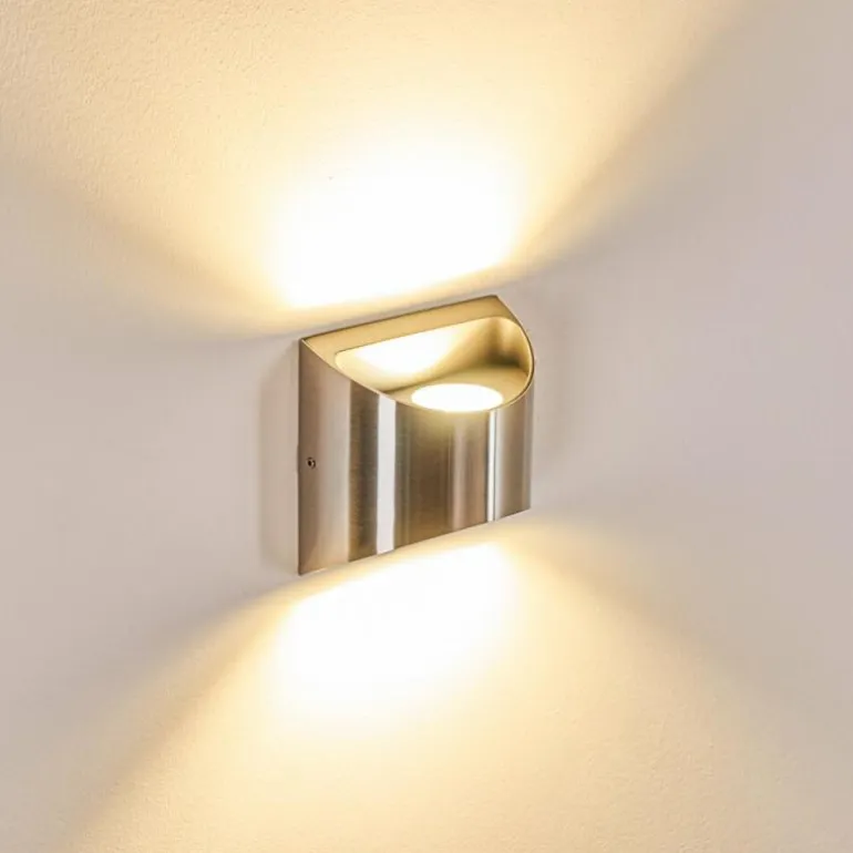 Applique murale d'extérieur Vano LED Nickel mat, 2 lumières
