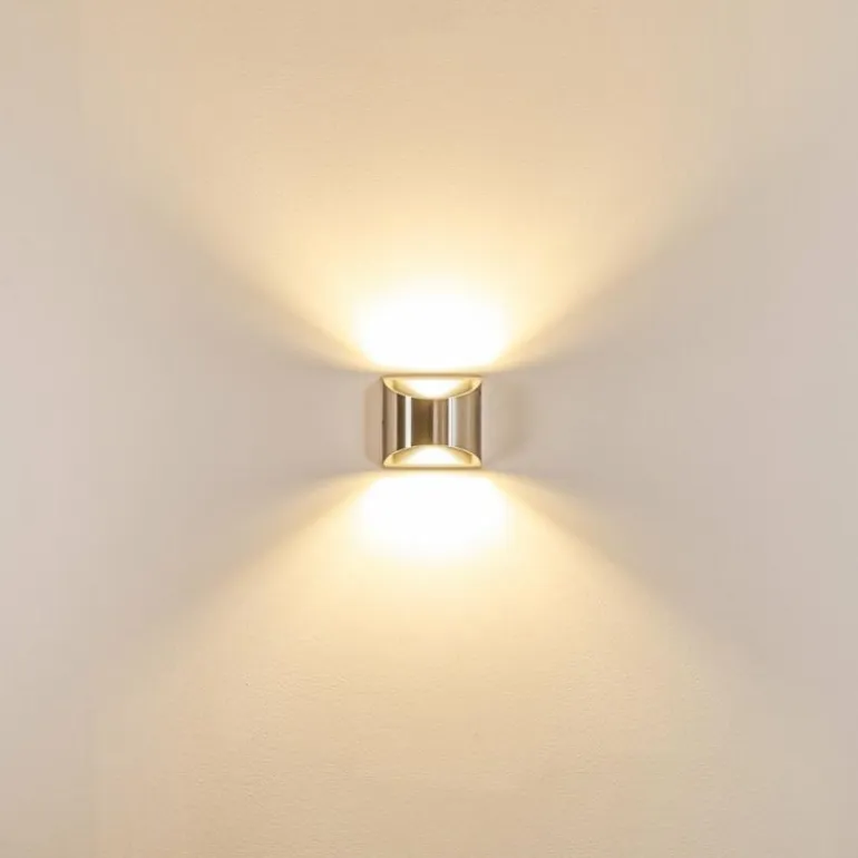 Applique murale d'extérieur Vano LED Nickel mat, 2 lumières