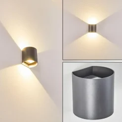 Applique murale d'extérieur Vikom LED Anthracite, 2 lumières