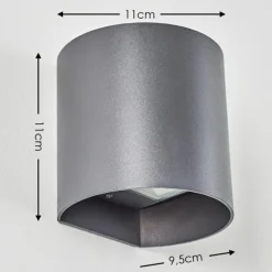 Applique murale d'extérieur Vikom LED Anthracite, 2 lumières