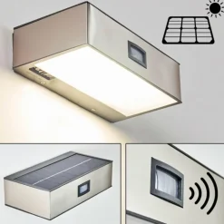 Applique murale d'extérieur LED Nickel mat, 1 lumière