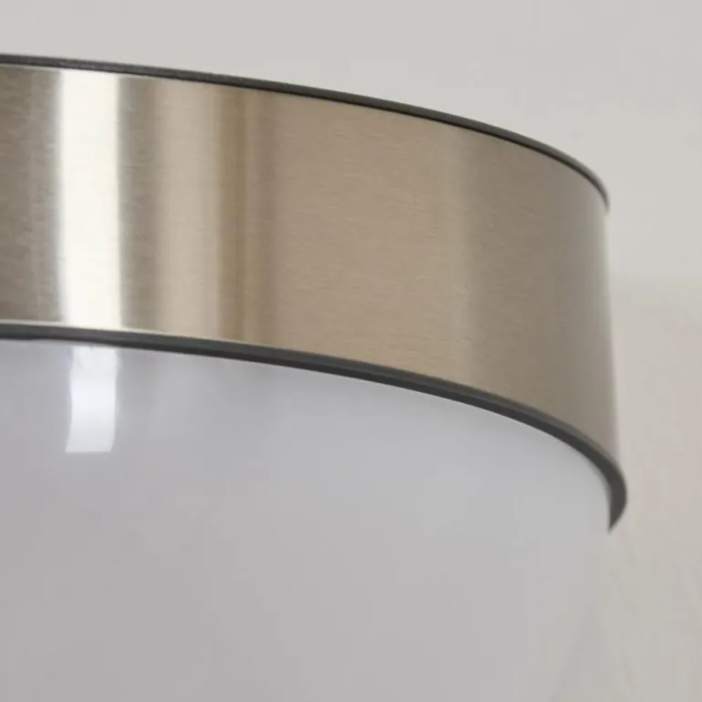 Applique murale d'extérieur Pori LED Chrome, 1 lumière, Détecteur de mouvement
