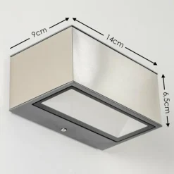 Applique murale d'extérieur Spider LED Acier inoxydable, 1 lumière