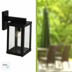 Applique murale d'extérieur Tieva Noir, 1 lumière