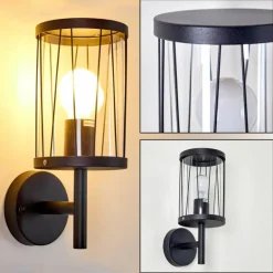Applique murale d'extérieur Torsa Noir, 1 lumière