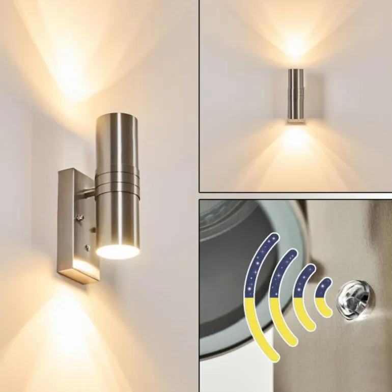 Applique murale d'extérieur Satava LED Nickel mat, 2 lumières