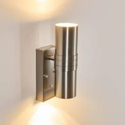 Applique murale d'extérieur Satava LED Nickel mat, 2 lumières