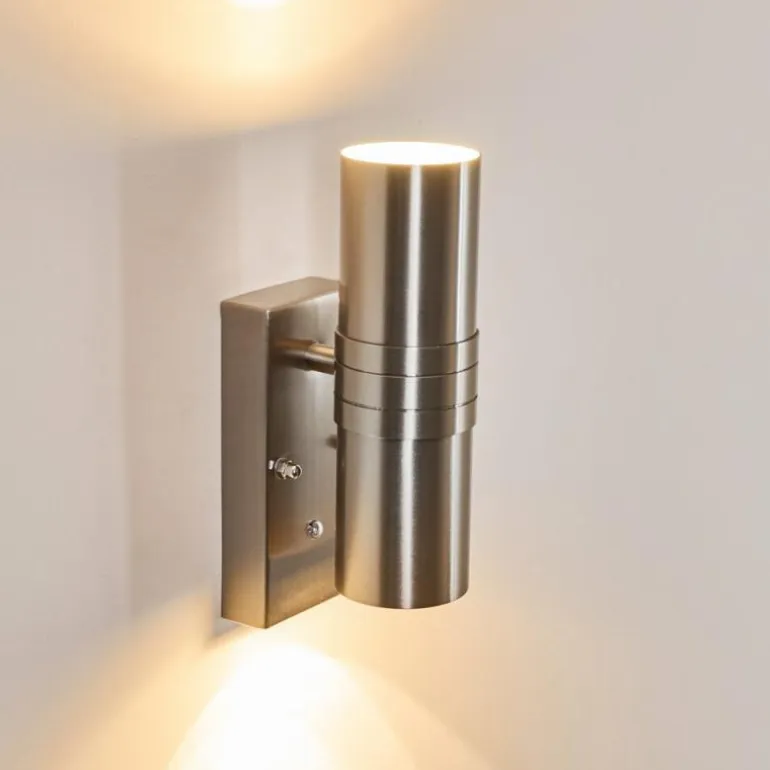 Applique murale d'extérieur Satava LED Nickel mat, 2 lumières