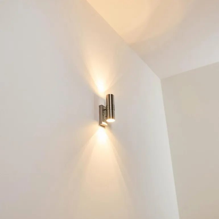 Applique murale d'extérieur Satava LED Nickel mat, 2 lumières
