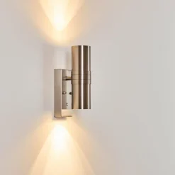 Applique murale d'extérieur Satava LED Nickel mat, 2 lumières