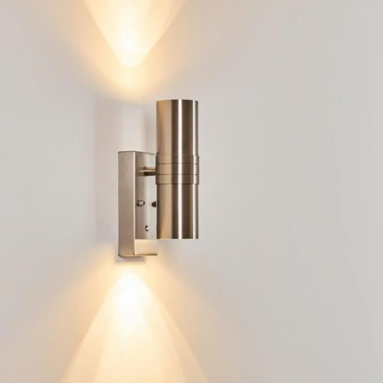 Applique murale d'extérieur Satava LED Nickel mat, 2 lumières