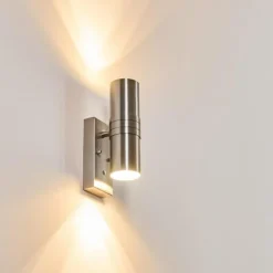Applique murale d'extérieur Satava LED Nickel mat, 2 lumières