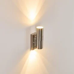 Applique murale d'extérieur Satava LED Nickel mat, 2 lumières