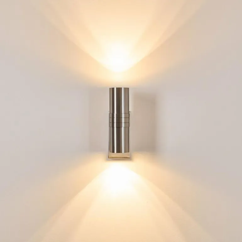Applique murale d'extérieur Satava LED Nickel mat, 2 lumières