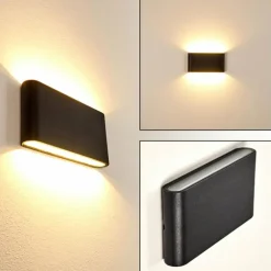 Applique murale d'extérieur Marsh LED Noir, 2 lumières