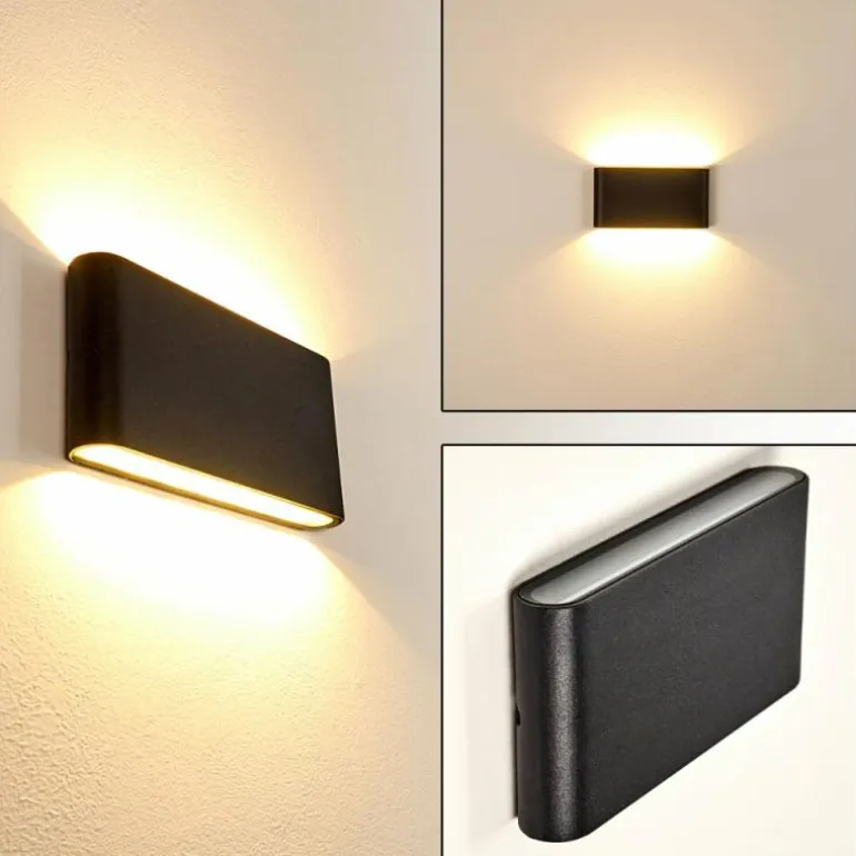 Applique murale d'extérieur Marsh LED Noir, 2 lumières