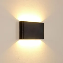 Applique murale d'extérieur Marsh LED Noir, 2 lumières