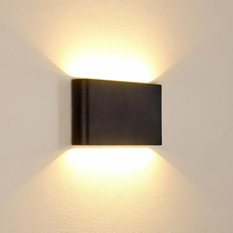 Applique murale d'extérieur Marsh LED Noir, 2 lumières