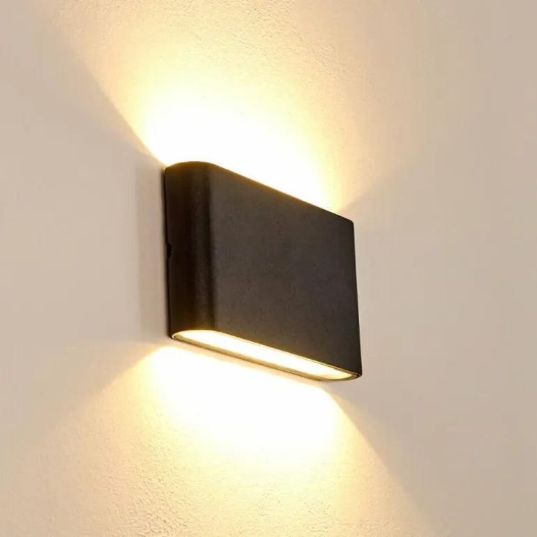 Applique murale d'extérieur Marsh LED Noir, 2 lumières