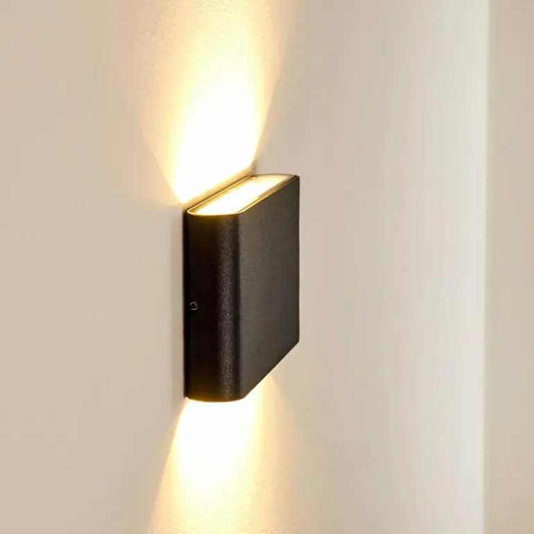 Applique murale d'extérieur Marsh LED Noir, 2 lumières