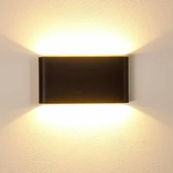 Applique murale d'extérieur Marsh LED Noir, 2 lumières