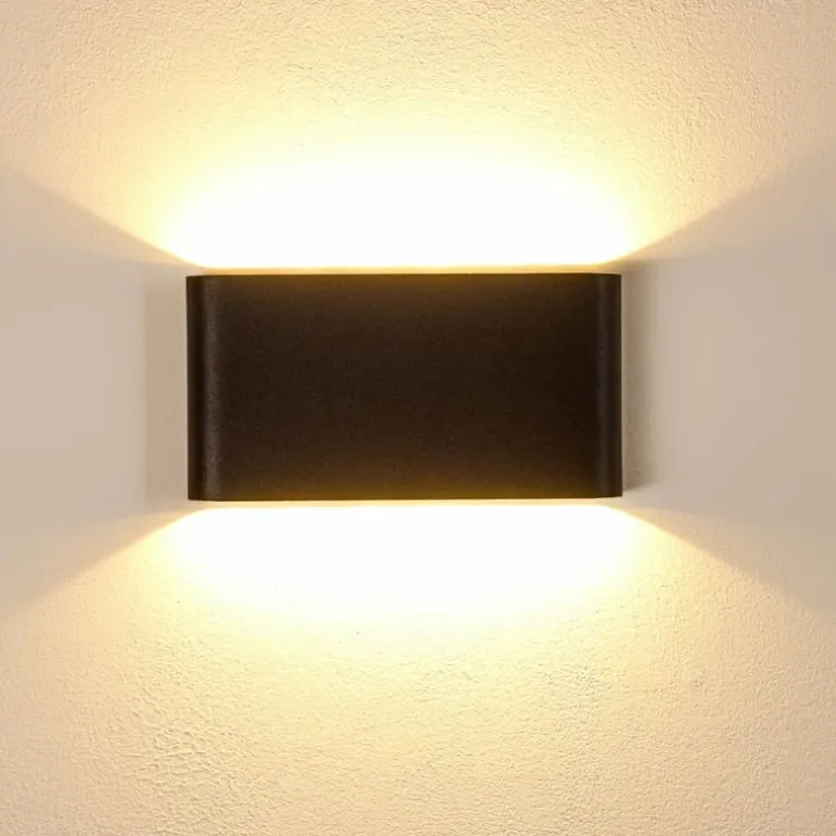 Applique murale d'extérieur Marsh LED Noir, 2 lumières