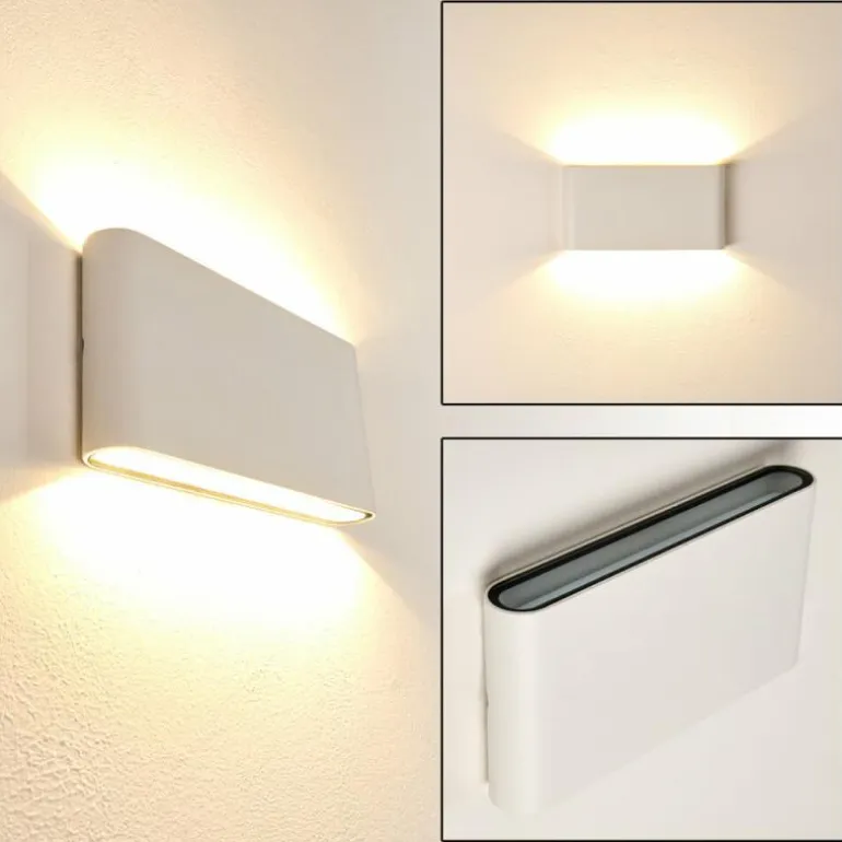 Applique murale d'extérieur Marsh LED Blanc, 2 lumières