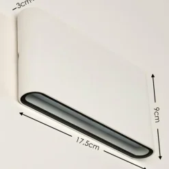 Applique murale d'extérieur Marsh LED Blanc, 2 lumières