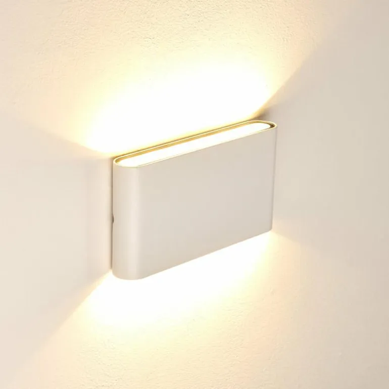 Applique murale d'extérieur Marsh LED Blanc, 2 lumières