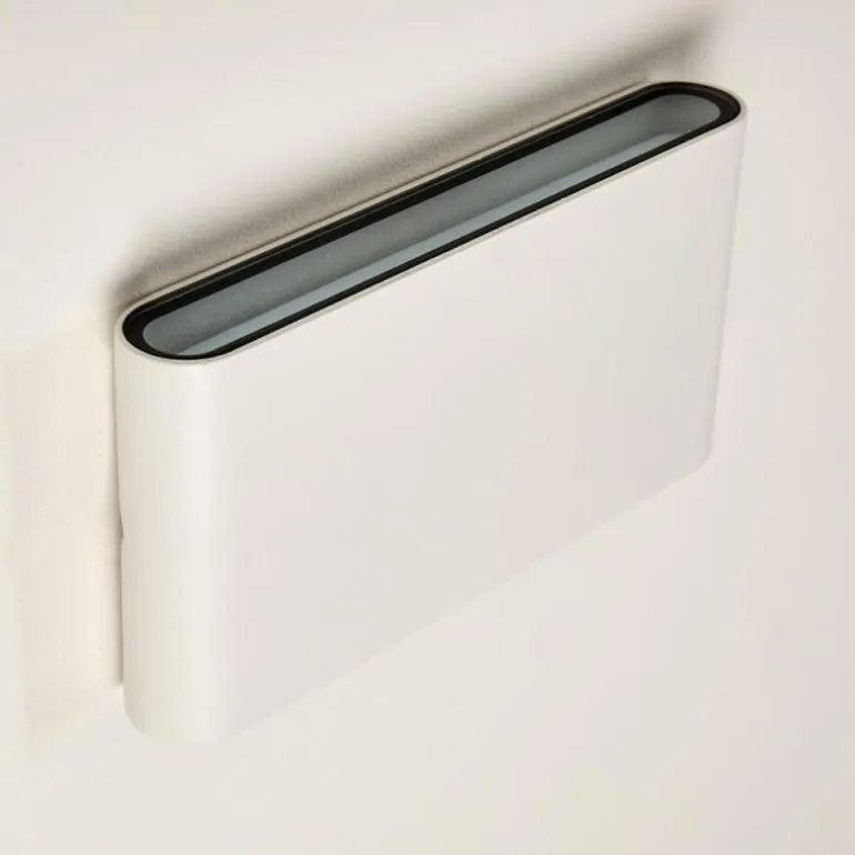 Applique murale d'extérieur Marsh LED Blanc, 2 lumières