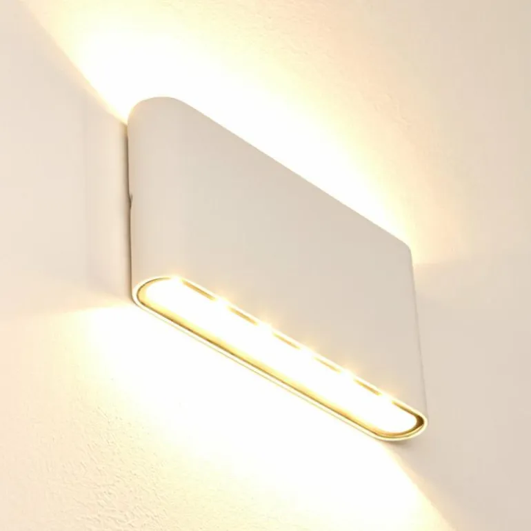 Applique murale d'extérieur Marsh LED Blanc, 2 lumières