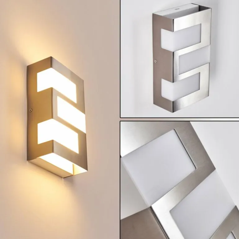 Applique murale d'extérieur Lannion LED Acier inoxydable, 3 lumières