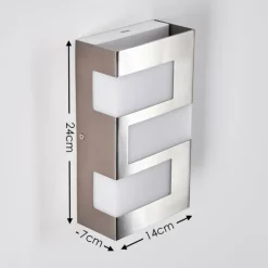 Applique murale d'extérieur Lannion LED Acier inoxydable, 3 lumières