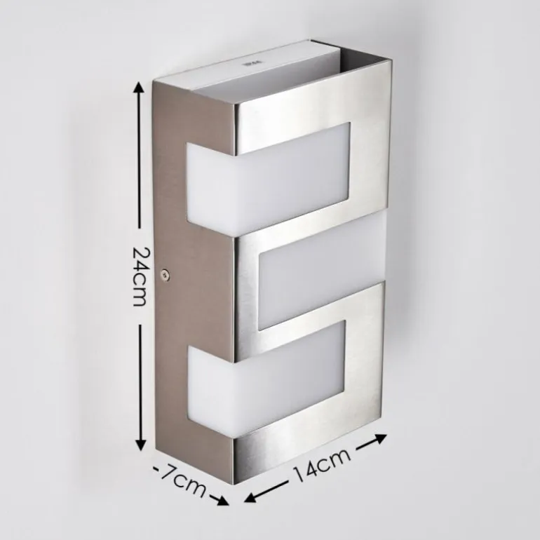 Applique murale d'extérieur Lannion LED Acier inoxydable, 3 lumières