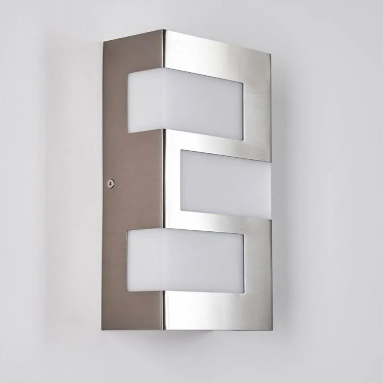 Applique murale d'extérieur Lannion LED Acier inoxydable, 3 lumières