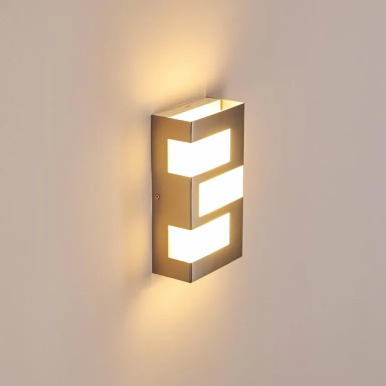 Applique murale d'extérieur Lannion LED Acier inoxydable, 3 lumières