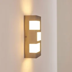 Applique murale d'extérieur Lannion LED Acier inoxydable, 3 lumières