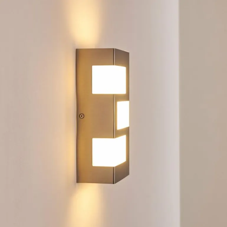 Applique murale d'extérieur Lannion LED Acier inoxydable, 3 lumières