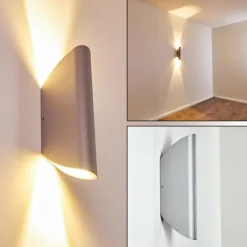 Applique murale d'extérieur Gatunga LED Argenté, 2 lumières