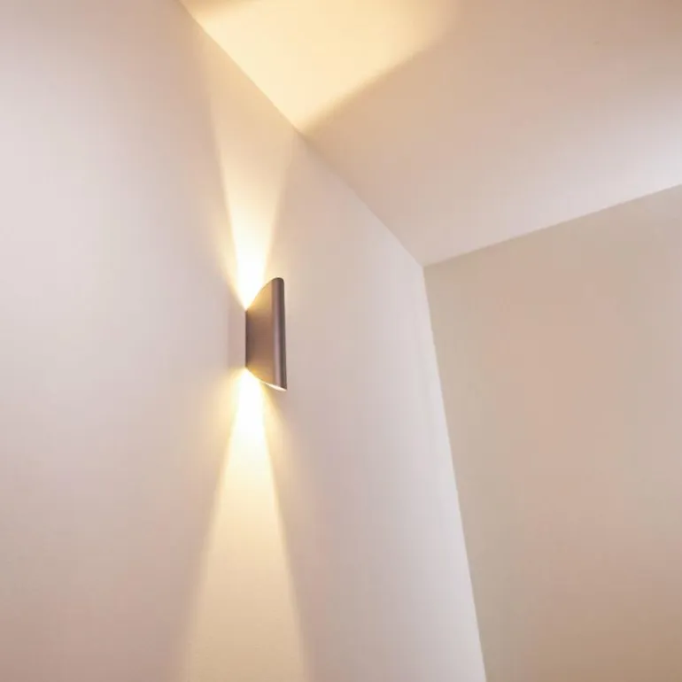 Applique murale d'extérieur Gatunga LED Argenté, 2 lumières