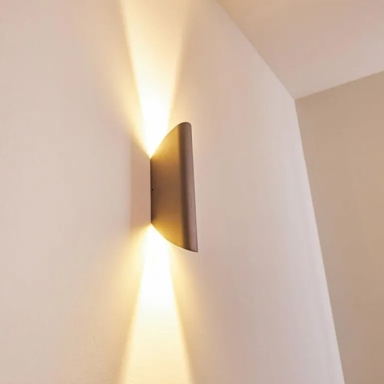Applique murale d'extérieur Gatunga LED Argenté, 2 lumières