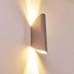 Applique murale d'extérieur Gatunga LED Argenté, 2 lumières