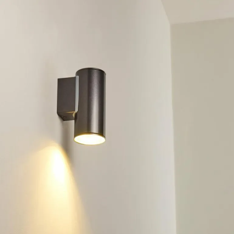 Applique murale d'extérieur Brachy LED Noir, 2 lumières