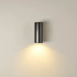 Applique murale d'extérieur Brachy LED Noir, 2 lumières