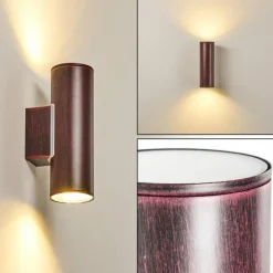 Applique murale d'extérieur Brachy LED Rouge, Noir, 2 lumières