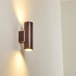 Applique murale d'extérieur Brachy LED Rouge, Noir, 2 lumières