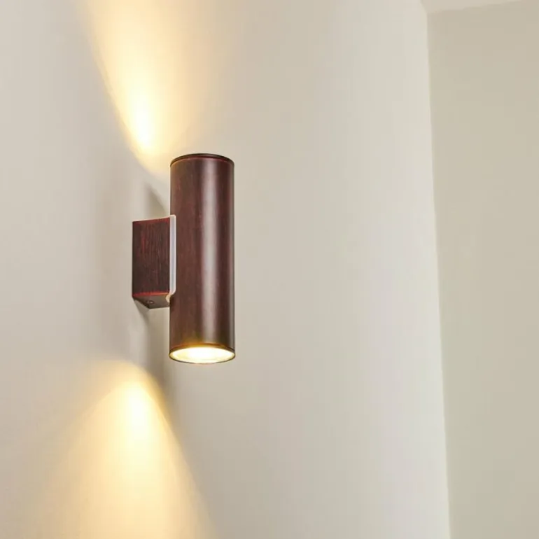 Applique murale d'extérieur Brachy LED Rouge, Noir, 2 lumières
