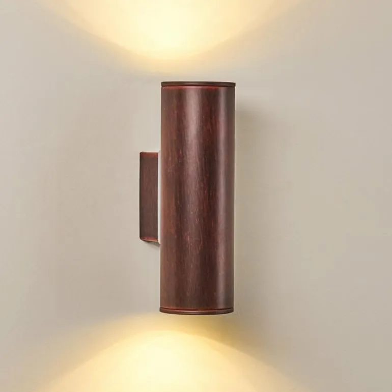 Applique murale d'extérieur Brachy LED Rouge, Noir, 2 lumières