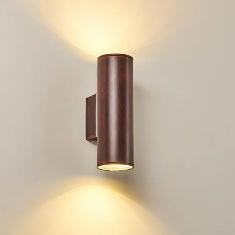 Applique murale d'extérieur Brachy LED Rouge, Noir, 2 lumières