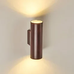Applique murale d'extérieur Brachy LED Rouge, Noir, 2 lumières